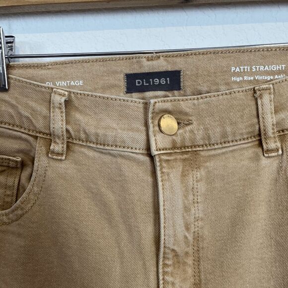 DL1961 Sand Denim High Rise Vintage Ankle Raw Hem Jeans Women's Size 29 - Picture 7 of 7